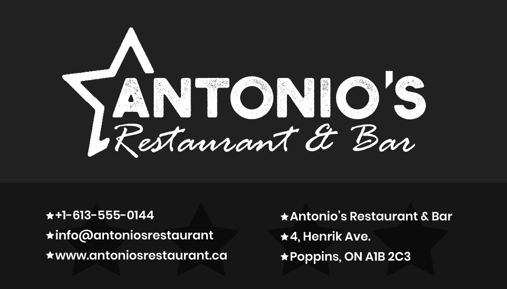 Antonio's Restaurant business card mockup