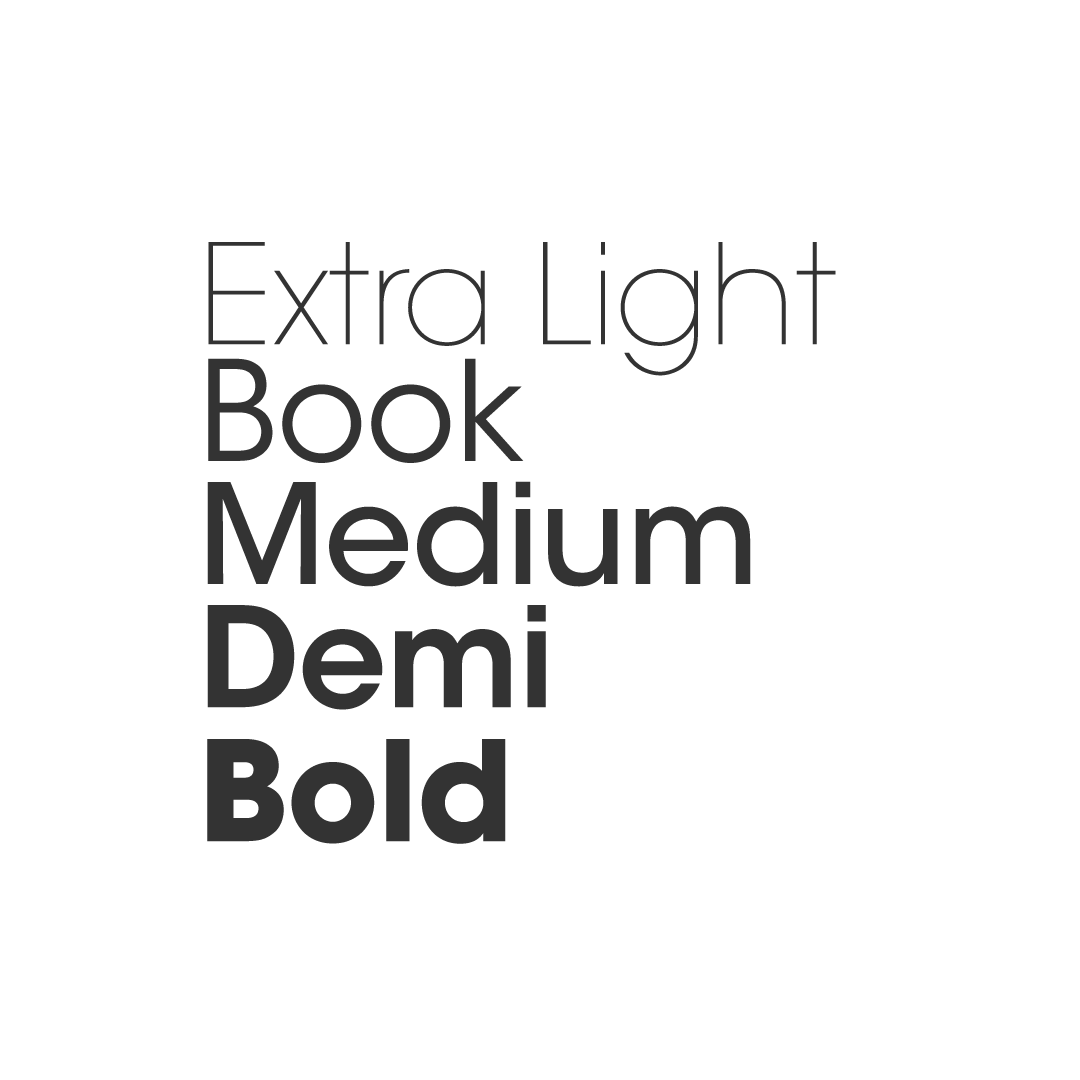 Type family and style exploration for ITC Avant Garde